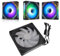 140mm ARGB Chassis Fan, 140x140x25mm Case Fan ARGB Synchronized Light Quiet Heat Dissipation Cooling Fan for CPU Cooler Heat Sink PC Case (Regular Black)