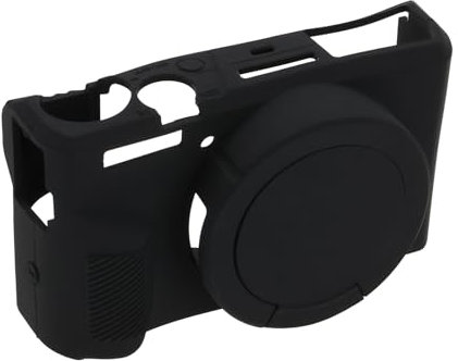 YINETTECH 1Pc Camera Case Digital Camera Soft Silicone Protective with Removable Lens Cap Compatible with Canon Powershot G7X III Black