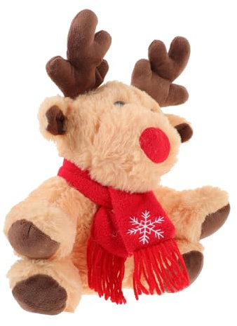 Gogogmee 2St Weihnachtspuppe Kinder deko Spielzeug für Kinder for Mini-Weihnachts-Kuscheltiere Plüschpuppe Spielzeug Elch Plüschtier Spielzeug zum Thema Weihnachten Brown