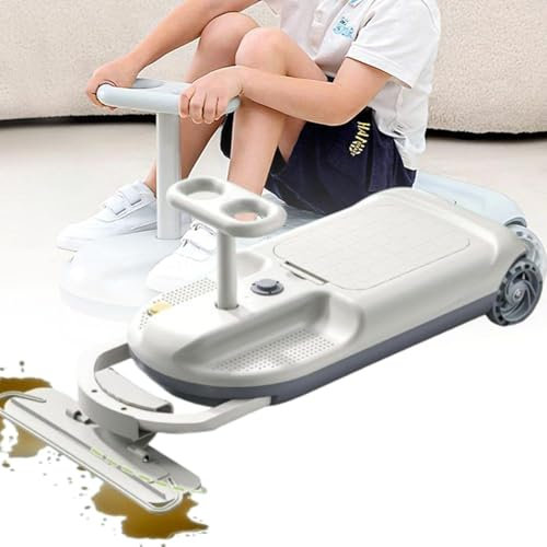 Wiggle Car Ride On Vacuum Cleaner Kids Go Karts for Kids 5-Variable Speed Frosted Feel Parent-Child Ride with Floor Cleaning Function for Indoor Outdoor,Pink