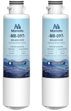 MARRIOTTO MIWF6200 Wasserfilter-Ersatz, kompatibel mit Midea French Door und Side-by-Side-Kühlschränken, Sharp SJWF200, SJG2254FS, 2 Stück