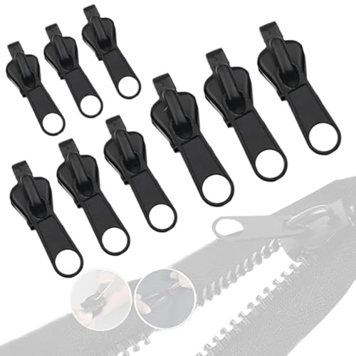 GGUFAY Reisverschluss-reparaturset, 9 Stück Fix-reißverschluss Zipper, Reisverschluss-zipper Ersatz, Universal Reißverschluss Reparatur Set für Kleidung, Rucksack, Gepäck, Schlafsack