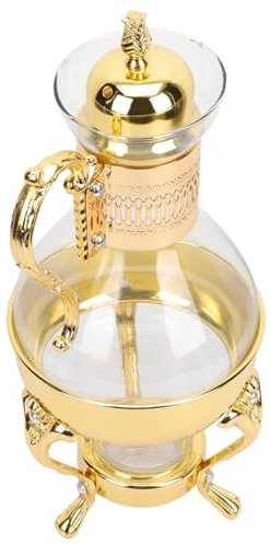 SHINEOFI Caffettiera in Vetro Riscaldabile Per Uso Domestico e Ristorante, Bollitore Per Caffè Maniglia Termoisolante, Grande Capacità, Materiale in Lega Di Zinco e Vetro Facile Da Pulire