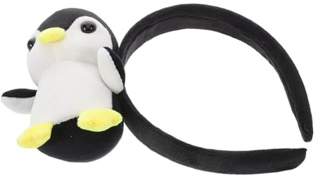 Beaupretty Pinguin Plüsch Stirnband für Damen und Mädchen 3D Tierhaarband Weiches Kosmetik Stirnband zum Waschen des Gesichts Spa und Partyzubehör