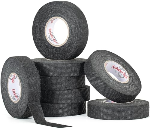 8 Stück Kabelbaum Klebeband 19mm x 17m Hochtemperaturfest Geräuschdämmend | Selbstklebendes Filzband für Autokabelbäume & Kabelschutz. Temperaturbeständig, dämpft Geräusche, für Motorraum geeignet.
