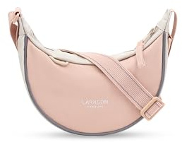 LARKSON Kleine Half Moon Bag für Mädchen & Jungen Rosa – Lotta | Mini Umhängetasche, Kindertasche für Spielplatz, Kindergarten, Ausflüge, Ab 3 Jahren, Wasserabweisend