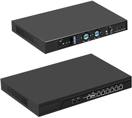 CWWK 1U Firewall Appliance Mini PC, Rackmount Router Hardware, 10Gb SFP+ & 6 x 2.5GbE i226-V, Core i3-3110M, 19 Homelab Network Computer for OPNsense, NO RAM/SSD, DDR3, Msata