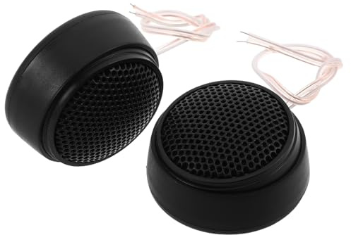 Hoement Tweeter per Auto in Plastico Nero, Unità Dome Alta Efficienza Suono Cristallino e Resistente a Temperature per Impianti Audio Veicolari Automobilistici