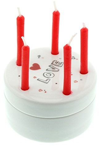 Candle to go Deluxe/Porzellandose mit Kerzen /