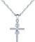 Yumilok Damen Halskette mit Kreuz Anhänger Basic Religion in 925 Sterling Silber Unendlichkeit Damen Kette Zirkonia 45 cm lang für Damen Herren
