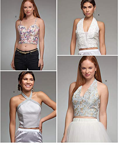 SIMPLICITY Sewing Pattern Misses' Lined Tops, Paper, White, Various, US8869R5