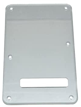 Dopro Strat Guitar Back Plate ST Trem Tremolo Cover for USA/Mexican Standard FD Stratocaster Silver Mirror 1 Ply