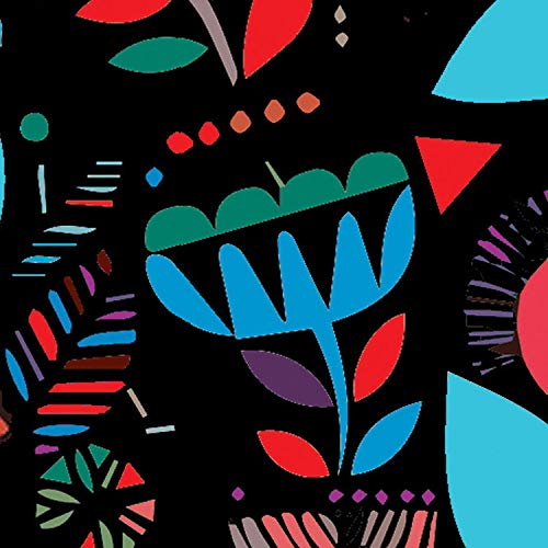 novely® BASEL FOLINE Art Deco - Bedruckter Polsterstoff - Ultraweicher Möbelstoff - Print Dekostoff - Robuster Samtstoff - Meterware 1lfm Farbe: 01 Grünschwarz Blau