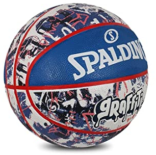 Spalding Graffiti Blue NBA Outdoor Premium Basketball Größe 7 ohne Luftpumpe