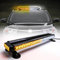 26,5 54 LED Barre Lumineuse stroboscopique Double Face Clignotant Haute intensité Avertissement Automobile Clignotant d'urgence Chasse-Neige Barre Lumineuse avec Base magnétique (Ambre/Blanc)