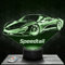 Nachttischlampe - Touch-Nachtlicht Auto Supercar Speedtail 3D-LED-Lampe Illusion, Geschenkidee Weihnachten Geburtstag Junge und Mädchen Nachttischlampe Kinder- oder Erwachsenenzimmer