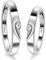 KnSam Paar Ring 925 Sterlingsilber Liebe Herz Partnerringe Eheringe Trauringe Hochzeit Verlobung für Damen und Herren, Silber Verstellbar Größe [Neuheit Ring]