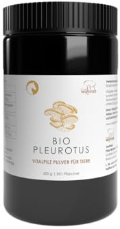 Pilze Wohlrab - Bio Pleurotus Pulver für Tiere, 300 g Mikrofeines Austernpilze Pulver - Höchste Bio-Qualität