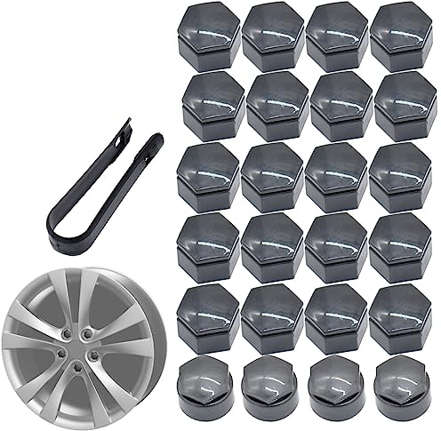 ZYNCUE Radmutterkappen 22 mm, Radmutternkappen mit 4 grauen Verschlusskappen und Werkzeugset für Opel Insignia, 20 Stück