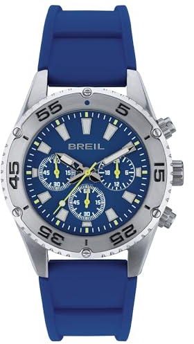 Breil Uhr Herren Sprinter Ziffernblatt BLAU Bewegung Chrono Quartz e GÜRTEL Polyurethane BLAU TW1999