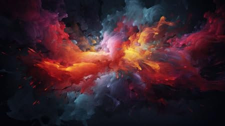 adrium Acryl-Bild 90 x 50 cm: Abstrakter bunter Hintergrund mit fließenden Wellenformen (209458047)