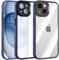 Andwing für iPhone 15 Hülle,Handyhülle für iPhone 15 Stoßfestes Stoßfänger Kameraschutz Anti-Kratzer Transparent Rückseite[Rundum Schutzhülle], Bunte Rahmen Case für iPhone 15 6,1 Sturmblau