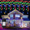 Eisregen Lichterkette Außen Weihnachtsbeleuchtung 6,4m 400LEDs IP65 Wasserdicht LED Lichtervorhang Aussen mit Timer, Weihnachtslichterkette 8Modi für Balkon Fenster Geländer Weihnachten Deko [RGB]