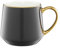 AMBITION Grande tasse à café, 460 ml, en porcelaine royale, bord doré, pour café, thé, cappuccino, graphite doré, 1 pièce