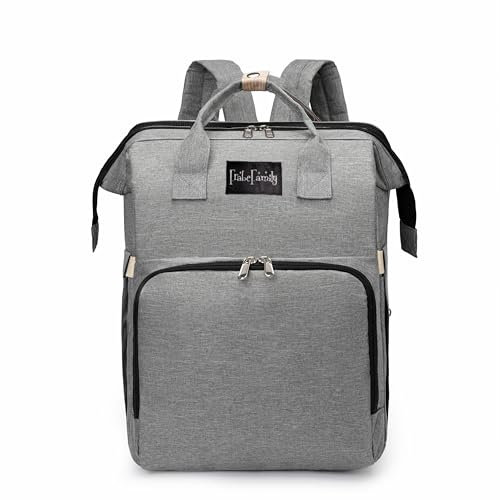 Frabe Family Wickelrucksack, Mama-Rucksack, Wickeltasche, großer Wickelrucksack, Oxford, multifunktional, große Kapazität, grau, L