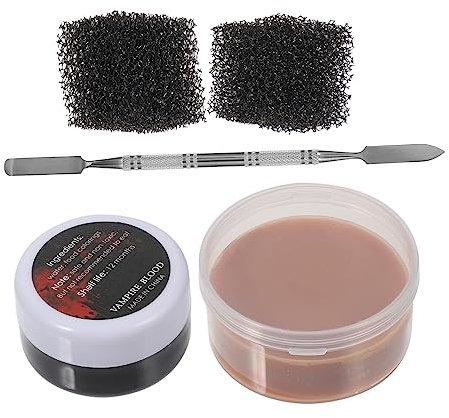 Generico Kit Makeup Per Effetti Cera Per Ferite Sangue Finto Halloween Cosplay e Costume Party