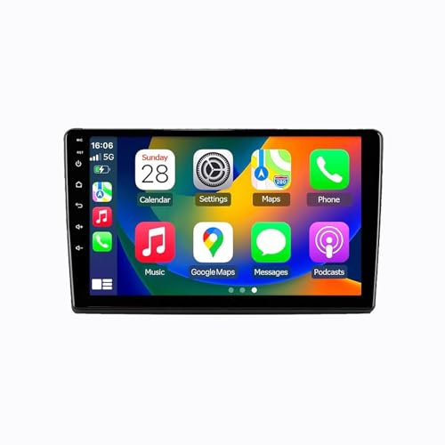 9 Android 15 Pantalla Táctil Radio 2 DIN Coche Pantalla para KIA CEED 2006-2012 con Enlace Espejo/GPS/FM/BT/Ventilador de refrigeración/Reproductor Multimedia(2+32G)