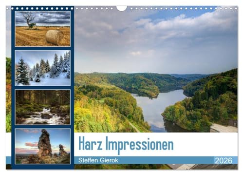 Harz Impressionen (Wandkalender 2026 DIN A3 quer), CALVENDO Monatskalender: Der Harz ist das nördlichste Mittelgebirge Deutschlands. Durch Ihn zog ... grenzen drei Bundesländer. (CALVENDO Natur)