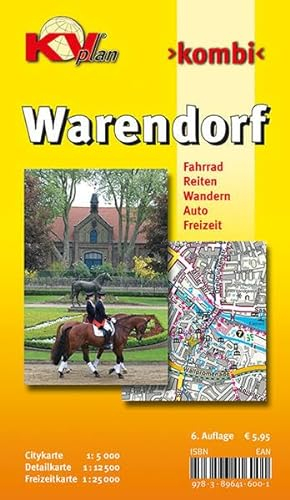 Warendorf: 1:12.500 Stadtplan mit Freizeitkarte 1:25.000 inkl. Rad-, Reit-, und Wanderwegen zzgl. Cityplan 1:5.000: Citykarte 1 : 5 000. Detailkarte 1 ... Auto, Freizeit (KVplan Münsterland-Region)