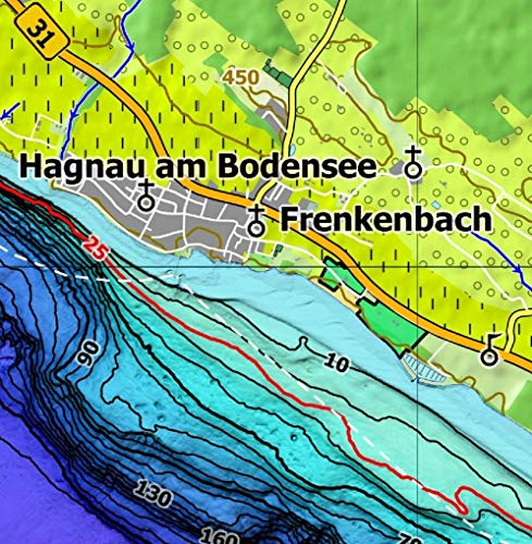 Bodensee Tiefenrelief: Hochpräzise Tiefendarstellung