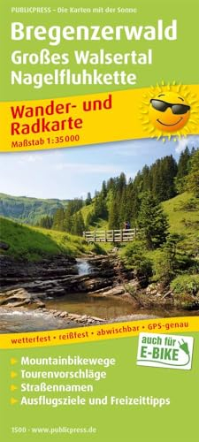 Bregenzerwald, Großes Walsertal, Nagelfluhkette: Wander- und Radkarte mit Ausflugszielen & Freizeittipps, wetterfest, reißfest, abwischbar, GPS-genau. 1:35000 (Wander- und Radkarte: WuRK)