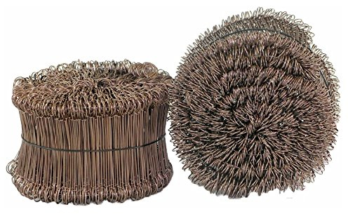 bauCompany24 Betonbindedraht 1,0 x 100 mm Bronze Stahl, weichgeglüht, verkupfert, mit Ösen, 1000 Stück