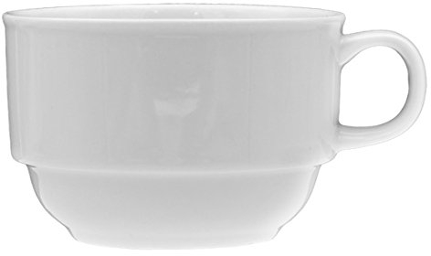 Holst Porzellan TH 018 Smart Lot de 6 Tasses à thé/café empilables en Porcelaine 0,18 l Blanc 10,3 x 8,5 x 6 cm