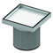 TECE 1 x Square Betätigungsplatte für WC (Chrom glänzend, Zweimengentechnik, bedienbar von Oben und vorne) 9240831, Metall