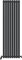 iBathUK Strata Tall Vertical Radiator, Single Oval Panel Radiators, 1600x480mm Slim Radiator, Wall Mounted for Bathroom,Kitchen,Living Room- Anthracite
