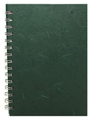 Pink Pig A5 Portrait Sketchbook | White Cartridge, 35 Leaves | Dark Green