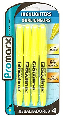 Promarx Fickmarkeringspinnar, gul, 4 stycken