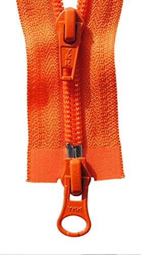 YKK Reißverschluss 2 Weg teilbar orange 85 cm Kunststoff spirale Kunststoffspiralkette