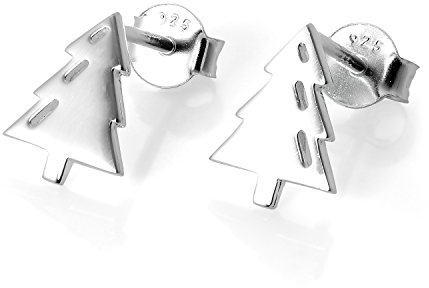 925 Sterlingsilber Weihnachtsbaum Ohrstecker