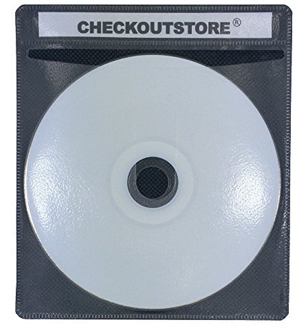 (200) CheckOutStore PREMIUM CD Double-sided Storage Plastic Sleeve (Black)