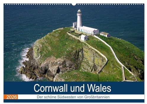 Cornwall und Wales (Wandkalender 2026 DIN A2 quer), CALVENDO Monatskalender: Der schöne Südwesten von Großbritannien (CALVENDO Orte)