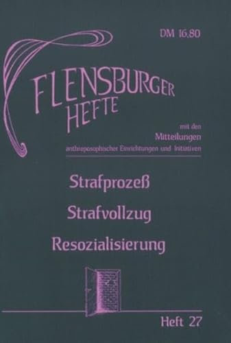 Strafprozess - Strafvollzug - Resozialisierung (Flensburger Hefte - Buchreihe)