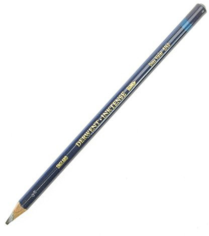 Derwent Inktense Permanent Watercolour Single Pencil, Deep Violet (0760), 4mm Premium Core Strength, Water-Soluble, Ideal for Drawing, Colouring & Painting on Paper & Fabric, Professional Quality (2301870)