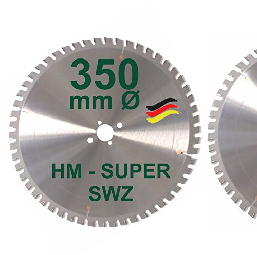 HM Kreissägeblatt 350 x 30 Z= 54 SWZ SUPER nagelfest Sägeblatt 350mm für Bauholz Naturholz Brennholz Hartholz Schalholz Faserplatten Leimholz zum Sägen mit Wippsäge Tischkreissäge Kreissäge Gehrungssäge Kappsäge Brennholzsäge