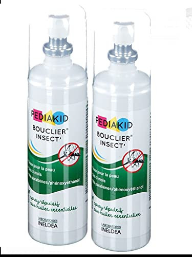 Pediakid - Bouclier insect - FORMULE NATURELLE - Sans Alcool - Protéger les enfants dès 3 Mois des piqûres d'insectes - Lot de 2 Flacons