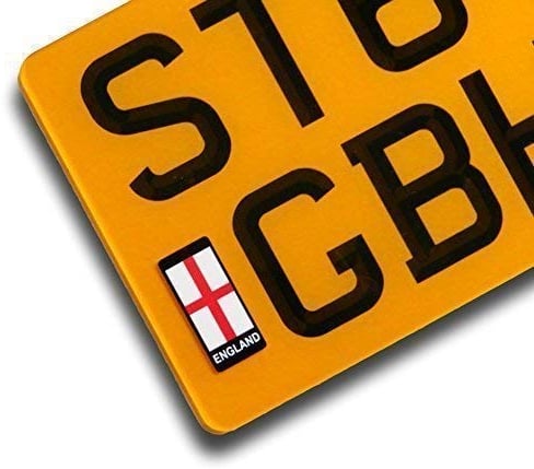 Sticar-it Ltd England ENG St Georges Cross Badge for Motorbike Motorcycle Number Plate vinyl sticker Road legal